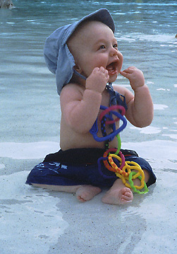 First time in the pool!